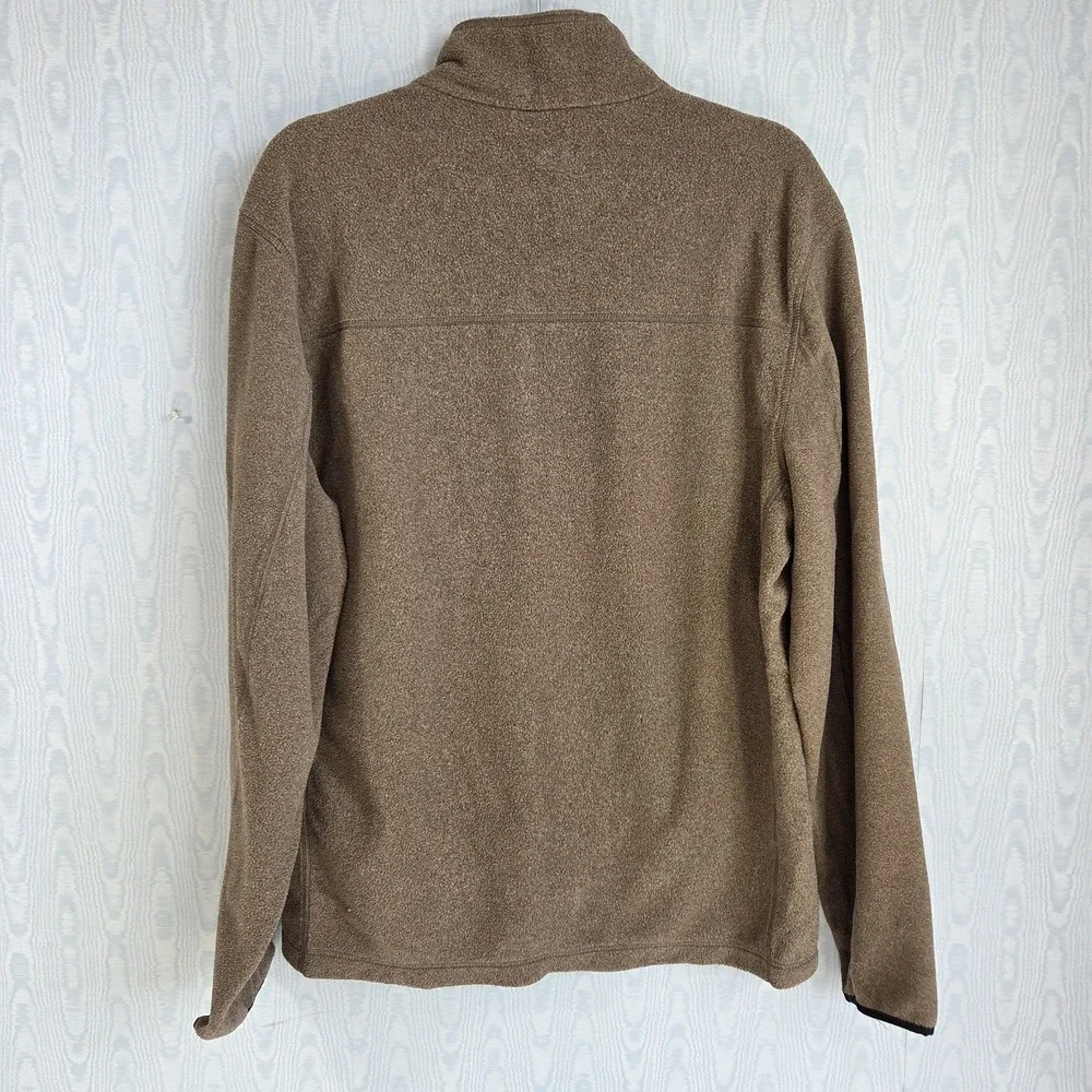 NWOT‎ Solaris Men's Large Fleece Jacket Full Zip Beige Brown Outdoor Performance